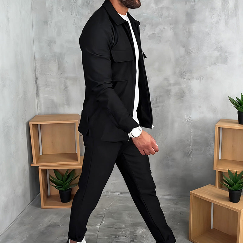 🔥Men’s Minimalist Jacket & Pants 2-Piece Set