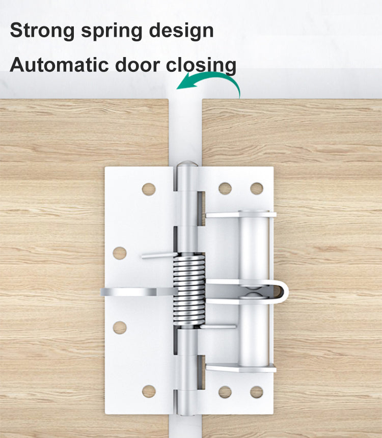 🔥🎉 4 Inch Automatic Spring Hinge – Self-Closing, Adjustable Tension & Easy Install for Doors 🔧🚪📦