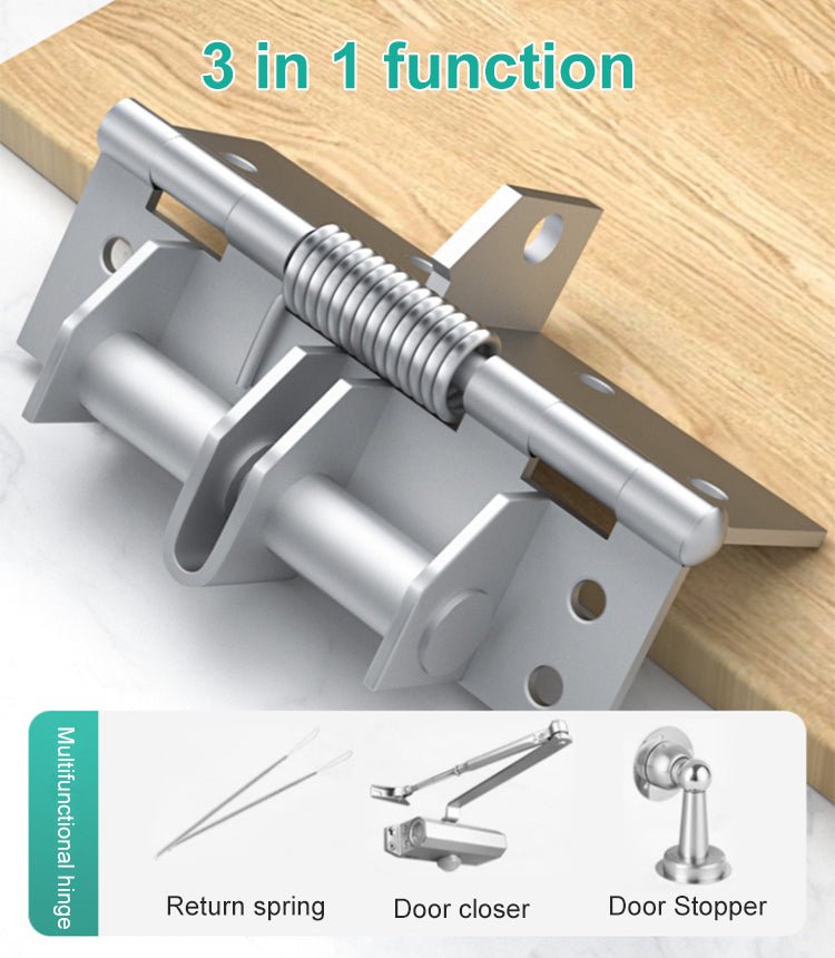 🔥🎉 4 Inch Automatic Spring Hinge – Self-Closing, Adjustable Tension & Easy Install for Doors 🔧🚪📦