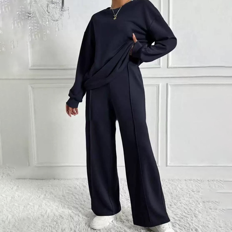 ✨🔥Women's Cozy Long-Sleeve Top & Pants Set👚
