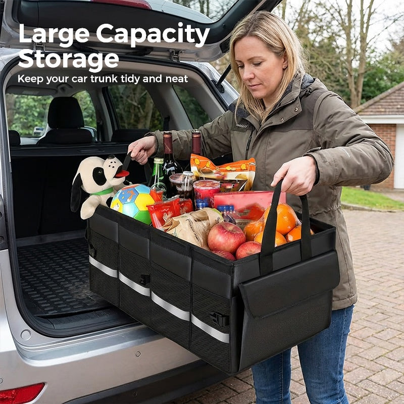 Foldable Car Trunk Storage Organizer with Lid