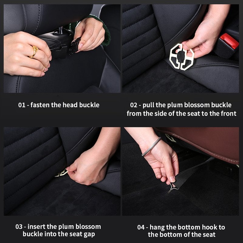 💞50K+ SOLD!💥🚗Car Back Seat Leather Organizer Storage Bag with Foldable Table
