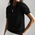 💥Women's Crew Neck Short Sleeve Knit Top