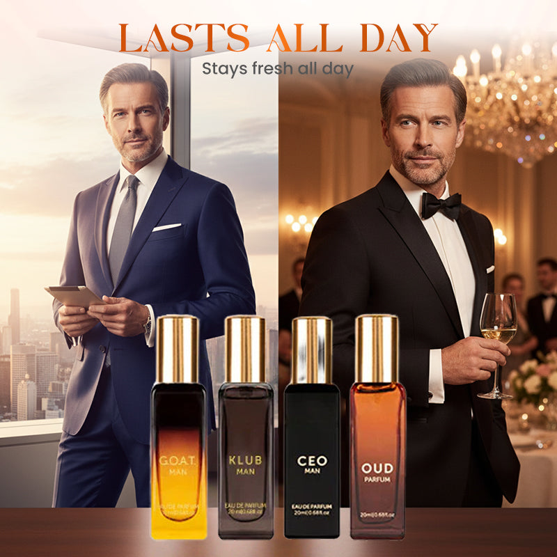 🎈Long-lasting men's perfume gift set (1 set with 4 bottles)