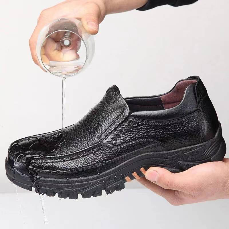 Men's Lightweight Non-Slip Breathable Retro Business Shoes