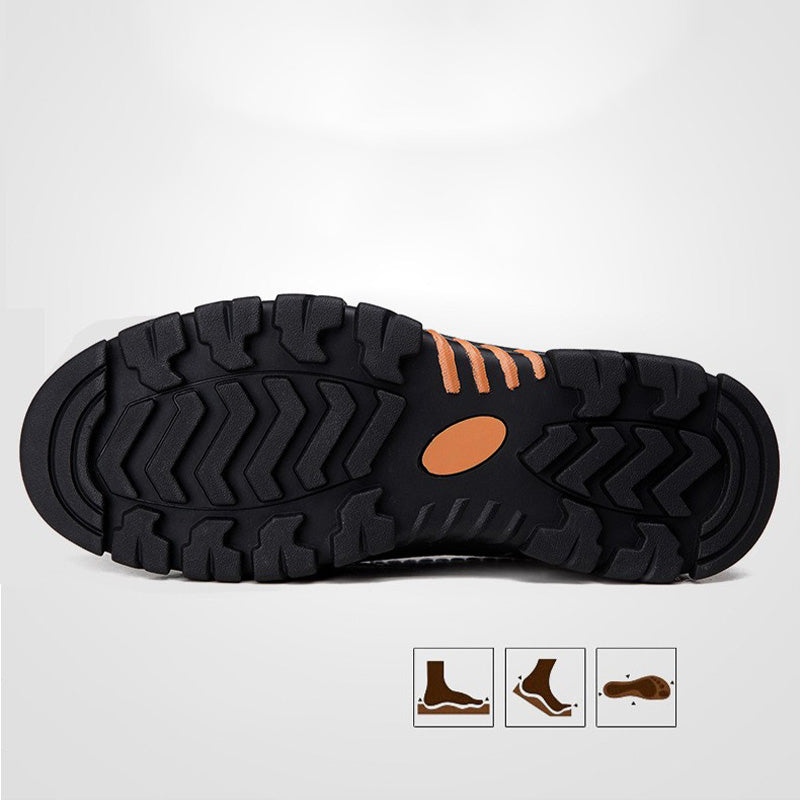 Men's Lightweight Non-Slip Breathable Retro Business Shoes