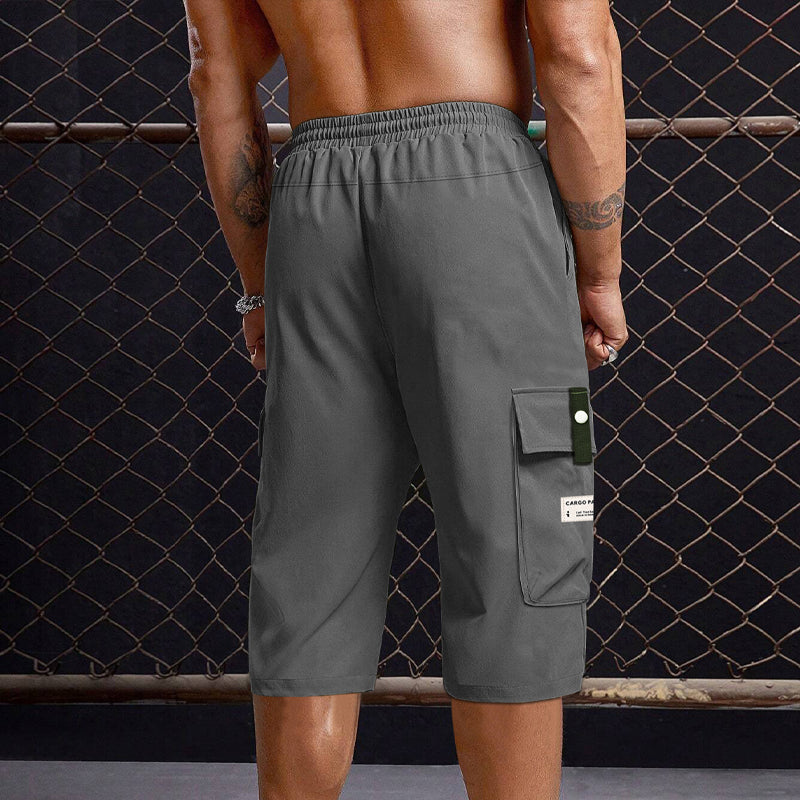 ⏳Men's Casual Drawstring Capri Cargo Pants