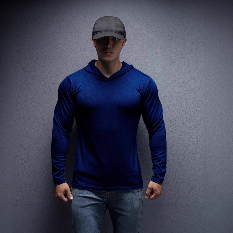 🎁 Men's Stretch-Fit Long Sleeve Fitness Hoodie