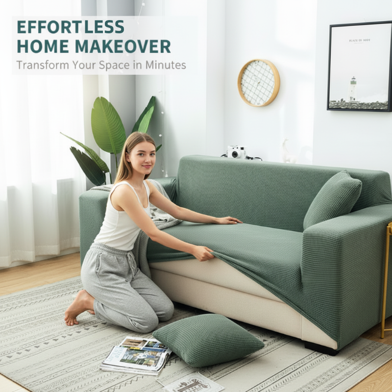 Jacquard Knitted Stretch Sofa Cover