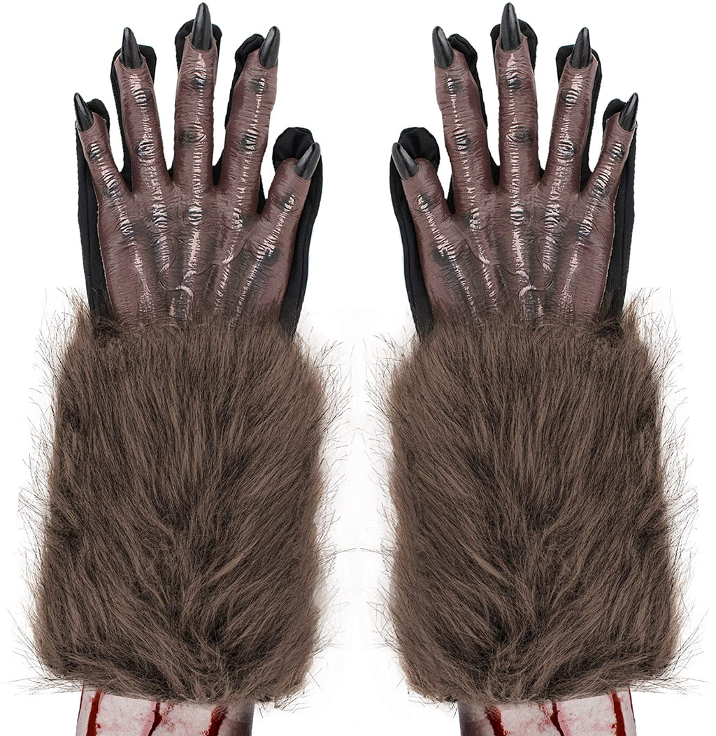 Werewolf Headwear Glowing Eyes Movable Costume Mask-💖