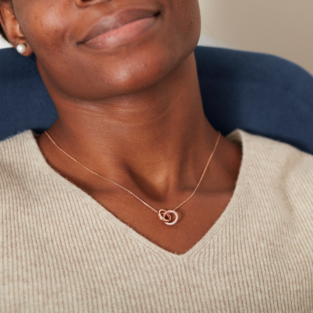 Friendship Necklace Silver / Rose