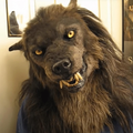 Werewolf Headwear Glowing Eyes Movable Costume Mask-💖