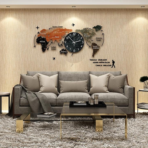 Art Map Wall Clock
