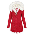 2in1 ladies winter warm jacket leather coat