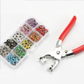 Metal Snap Buttons with Fastener Pliers Press Tool Kit
