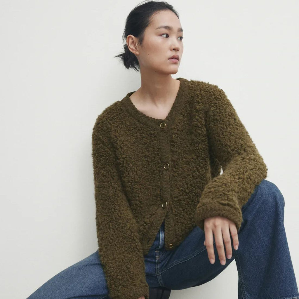 Viral Cashmere Boucle Cardigan(Buy 2 Free Shipping)