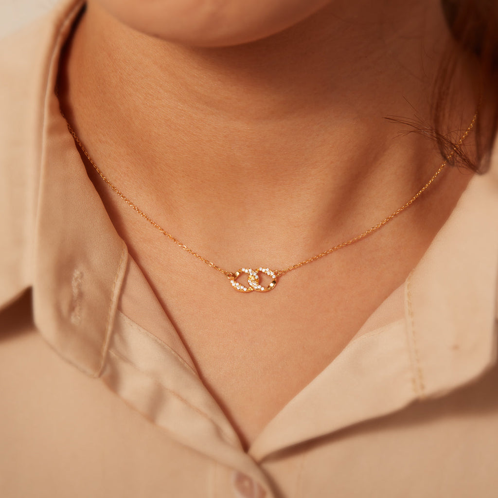 Mom Daughter Squad Interlocking Necklace
